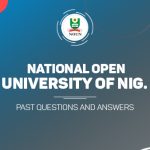 National Open University Post UTME Past Questions and Answer