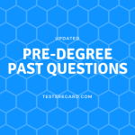 pre degree past questions and answers